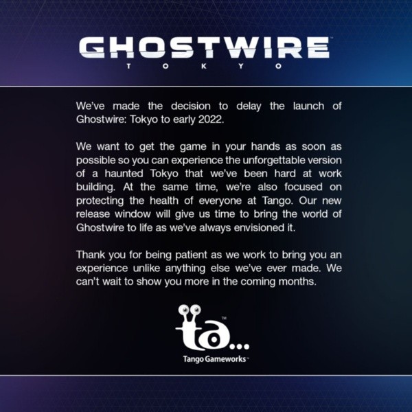 GhostWire Tokyo se retrasa hasta 2022