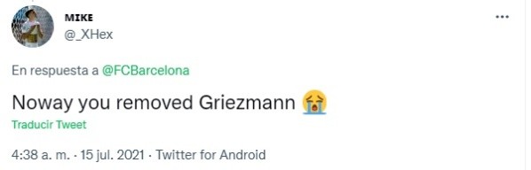 Griezmann reacción salida hinchas de Barcelona