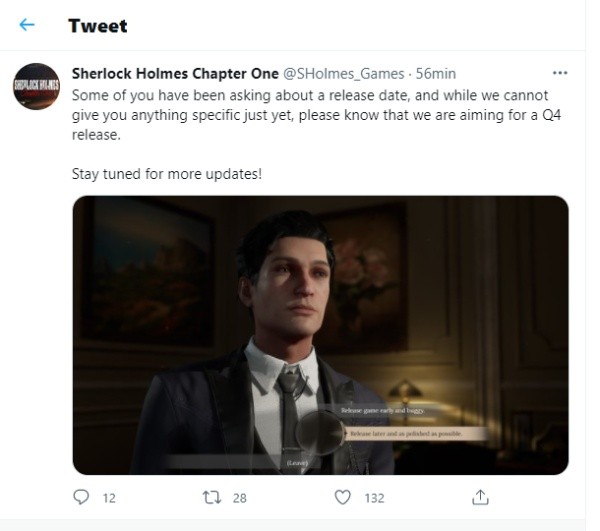 Fecha de lanzamiento Sherlock Holmes: Chapter One