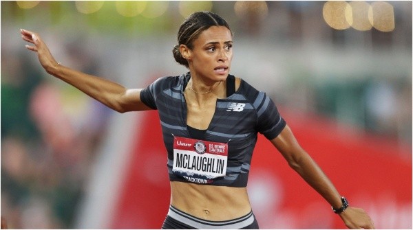 Sydney McLaughlin, actual dueña del récord de 400 metros con vallas