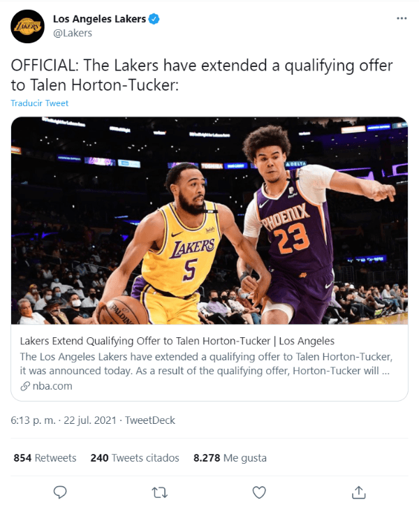 Twitter: @Lakers
