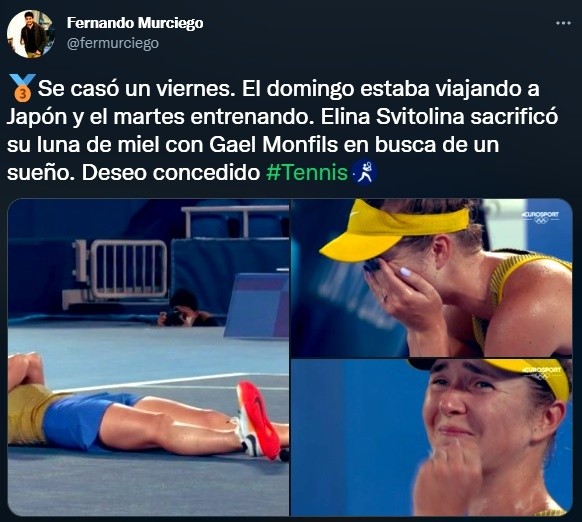 Elina Svitolina cumple su sueño olímpico tras haberse casado hace pocos días