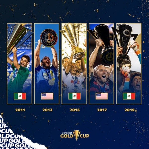 Los últimos cinco campeones del torneo de Concacaf (@GoldCup)