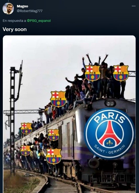 Reacción al tuit del PSG con la llegada de Messi
