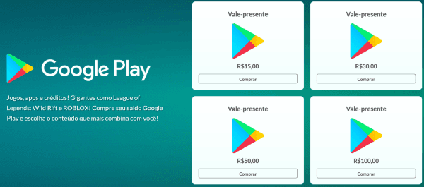 Cartões-presentes do Google Play podem ser usados em qualquer jogo compatível (Captura de tela)