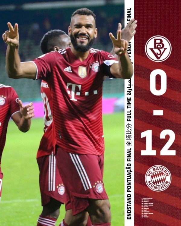 Choupo-Moting, figura del 12-0 del Bayern al Bremer