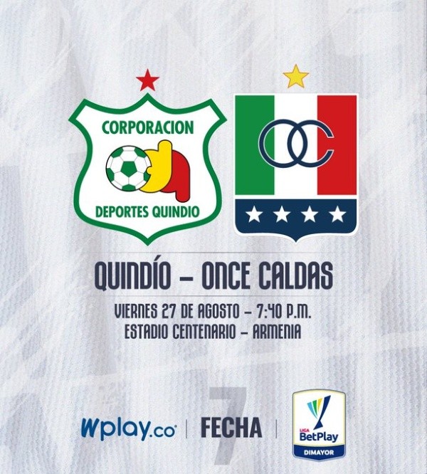 EN VIVO Y EN DIRECTO  Deportes Quindío se mide con Once Caldas