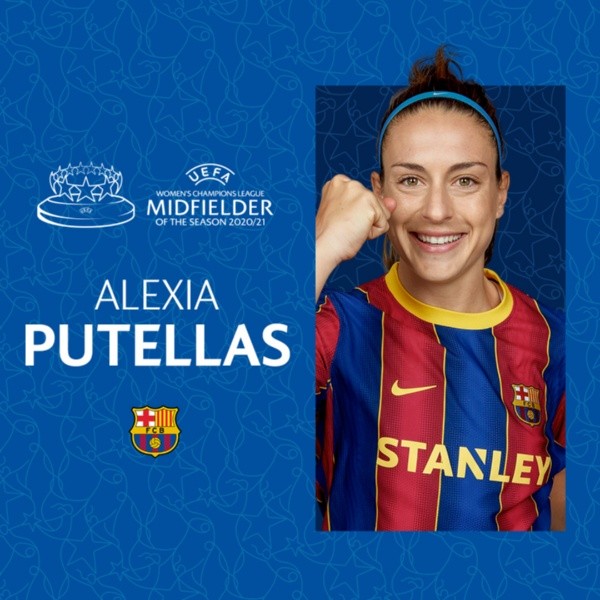 Alexia Putellas, mejor jugadora y mediocampista UEFA 2021