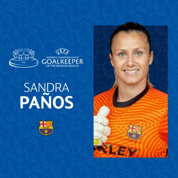 Sandra Paños, mejor arquera UEFA 2021