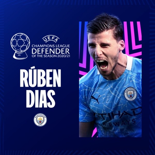 Rúben Dias, mejor defensor 2021