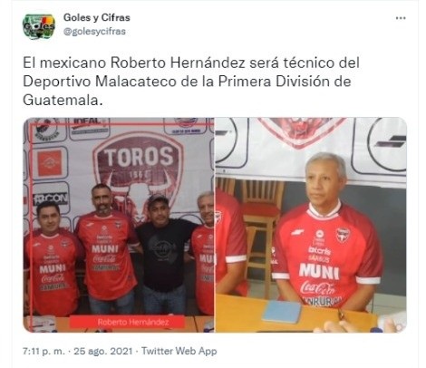 El timonel mexicano llega al futbol guatemalteco | Twitter