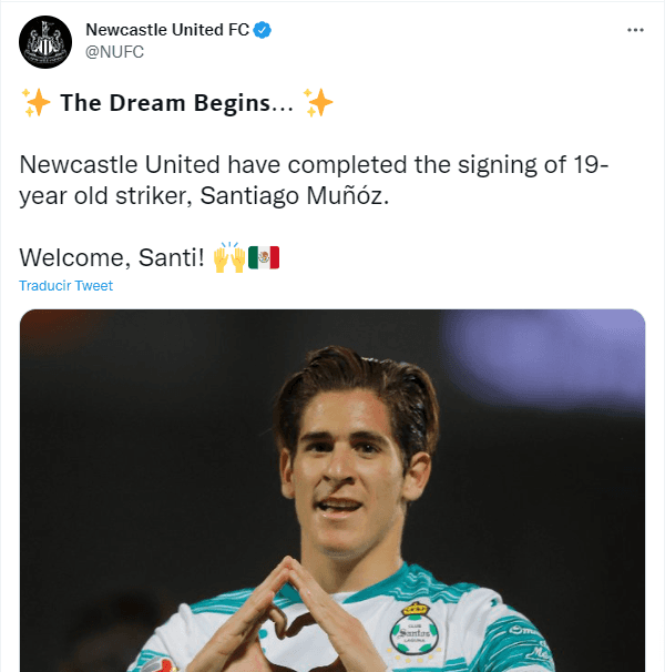 Muñoz jugará en la Premier League.