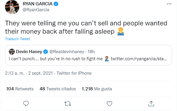 Ryan Garcia vs. Devin Haney