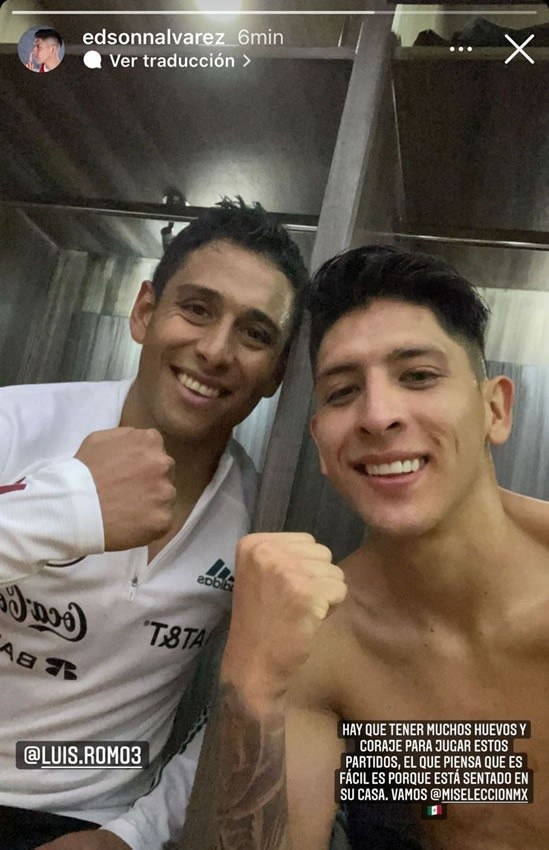 Edson Álvarez y Luis Romo critican a la afición | Instagram Edson Álvarez