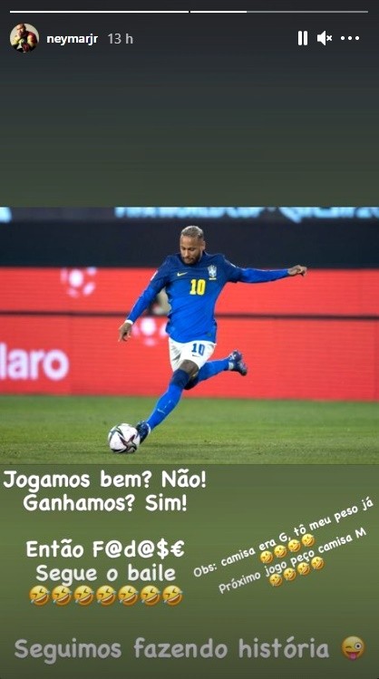 Neymar respondió a las críticas por supuesto sobrepeso (Instagram @neymarjr)