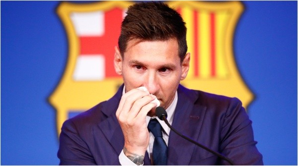 Última conferencia de prensa de Messi en Barcelona