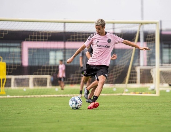 Romeo Beckham, entrenando con Inter Miami (Instagram)