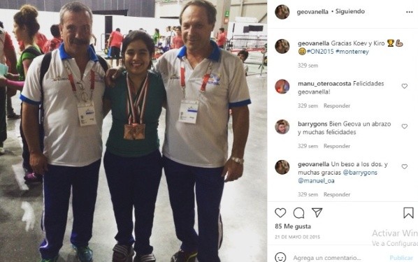 Geovanella Fararoni con su primer coach | Instagram