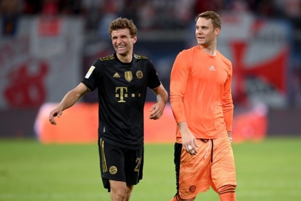 Muller e Neuer, do Bayern de Munique, devem ser titulares contra o Barcelona. Foto: Getty Images