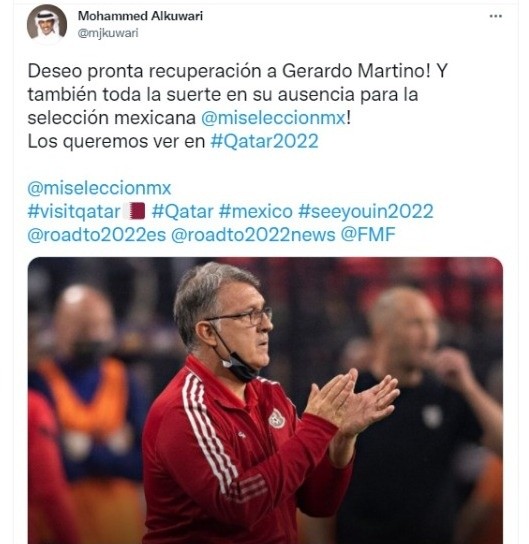 Qatar ya está listo para recibir a México | Twitter Embajador de Qatar