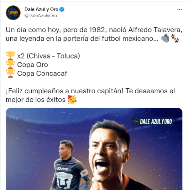¡Feliz cumpleaños, Alfredo! (Twitter).