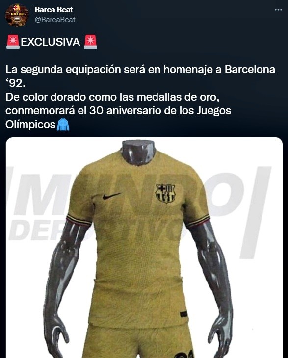 El diseño exacto de la primera camiseta del Barça 2022-23