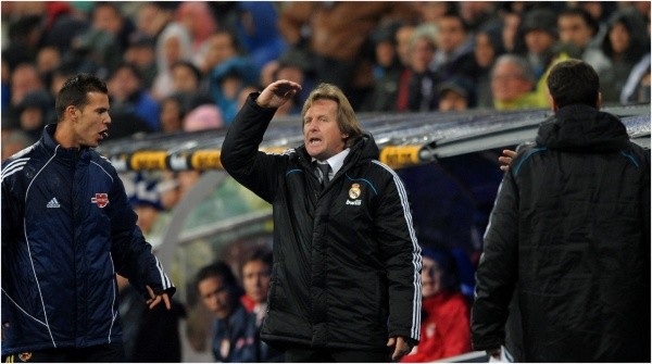Bernd Schuster, en su último partido en el banquillo de Real Madrid