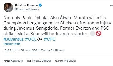 Paulo Dybala y Álvaro Morata