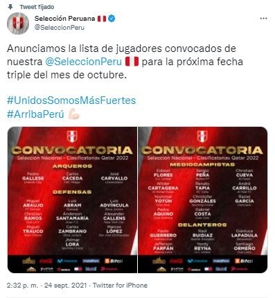 Convocatoria Perú