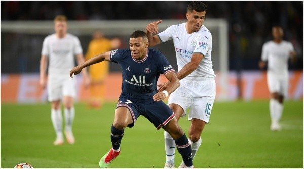 Kylian Mbappé, en el partido ante Manchester City