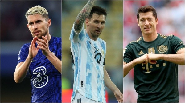 Jorginho, Messi y Lewandowski, los candidatos a ganar el Balón de Oro 2021 (Getty)