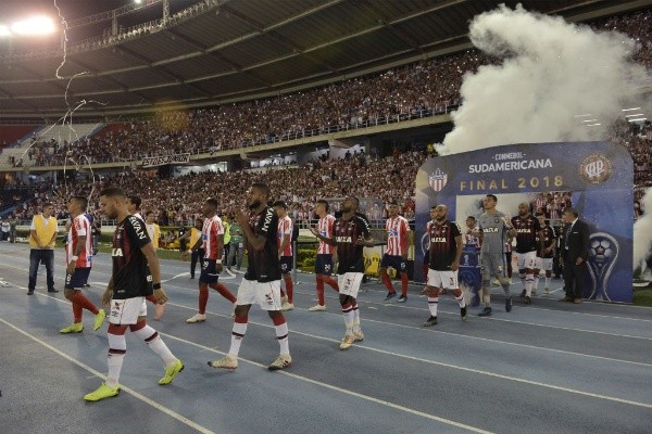 Paranaense en la final ante Junior. (Getty)