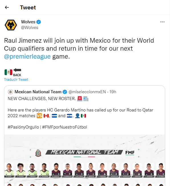 La lista de convocados de la Selección mexicana.