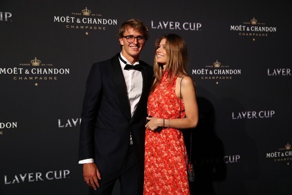 Zverev y Sharypova, en 2019. (Getty)
