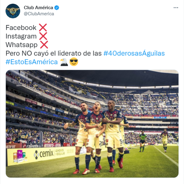 América, muy original en Twitter.