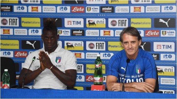 Mancini, junto a Balotelli en 2018