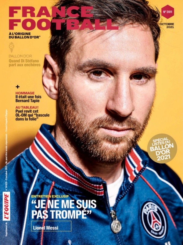 Portada de France Football con la entrevista a Messi (France Football)