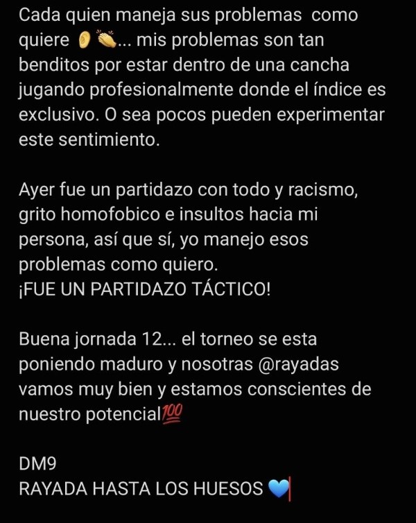 Mensaje sobre racismo de Desirée Monsiváis