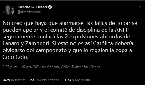 Ricardo Lunari Twitter