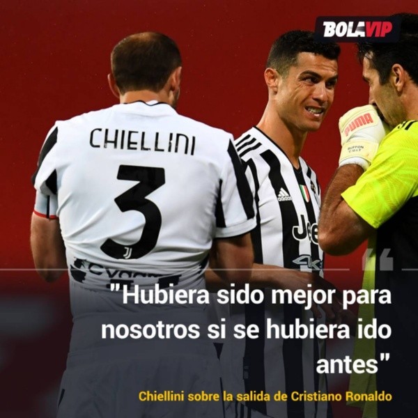 Chiellini y Cristiano Ronaldo