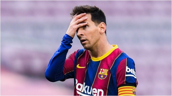 Lionel Messi se lamenta, Barcelona