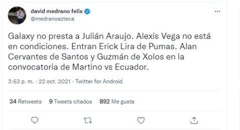 Twitter David Medrano