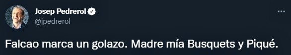 Pedrerol critica a Piqué y a Busquets