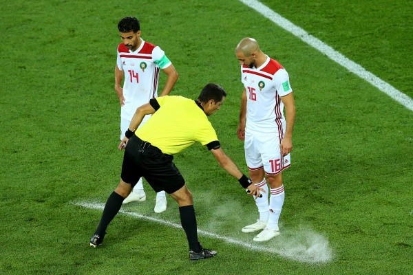 Spray evanescente árbitro