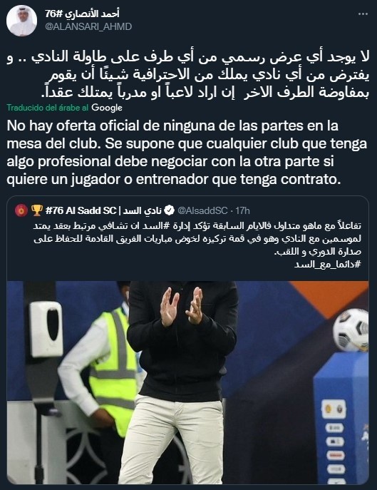 La palabra del directivo de Al-Sadd sobre Xavi y Barcelona