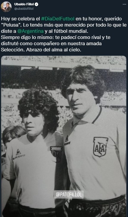 El mensaje de Fillol por el cumple de Maradona
