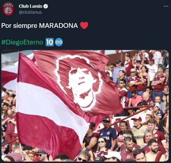Lanús y su recuerdo a Maradona
