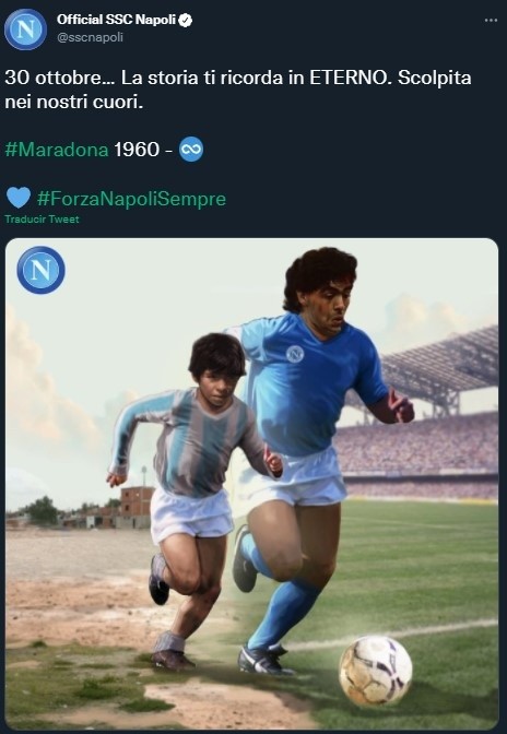 Napoli recuerda a Maradona