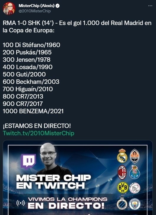 Goles centenarios de Real Madrid en Champions League