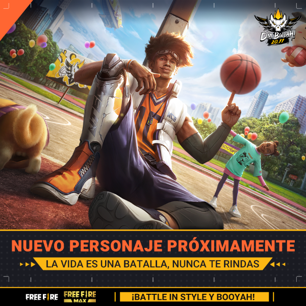 Imagen promocional del nuevo personaje de Free Fire